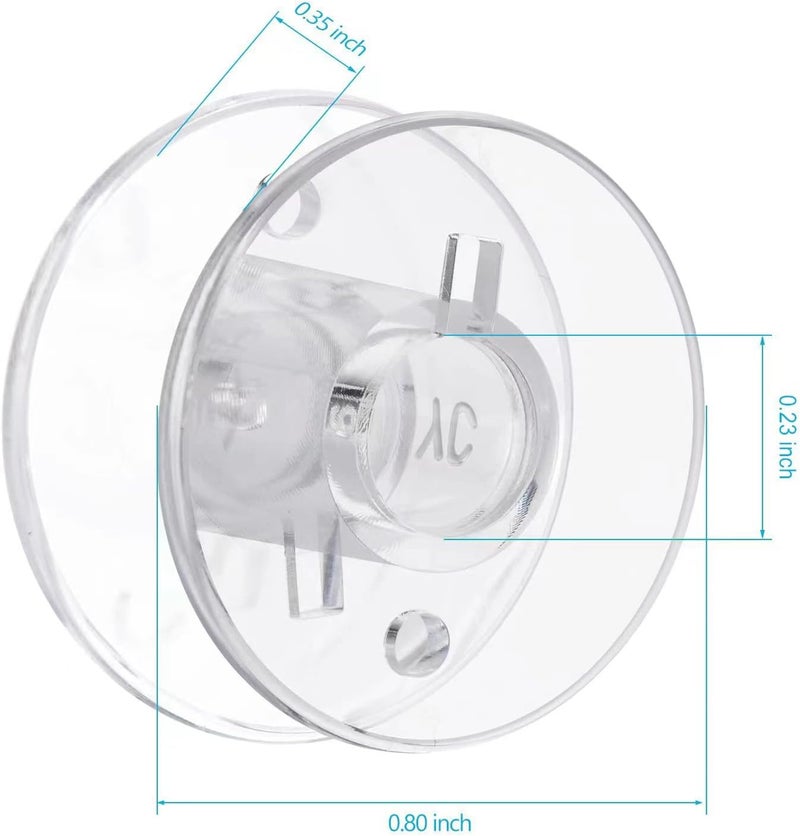 Eoehro 50 Pcs bobbins for Sewing Machine- , Sa156 Bobbins, Bobbins Class 15, Sewing Accessories, Plastic Bobbin with Case(2 Box) - Image 4