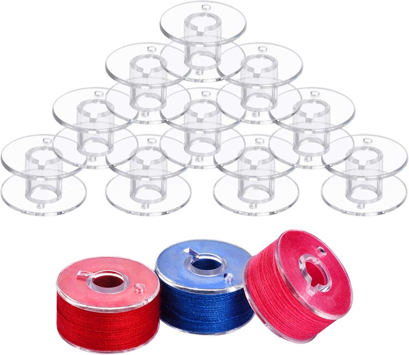Eoehro 50 Pcs bobbins for Sewing Machine- , Sa156 Bobbins, Bobbins Class 15, Sewing Accessories, Plastic Bobbin with Case(2 Box) - Image 2