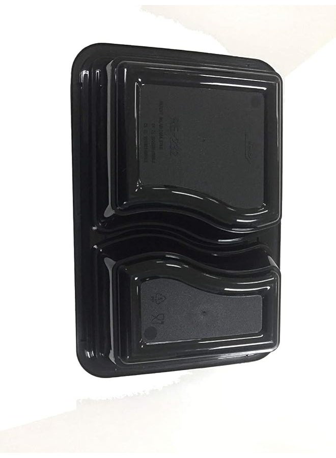 Lynacz Original 12 Pieces Disposable Microwave Container Rectangular - 2 Compartment - Image 3