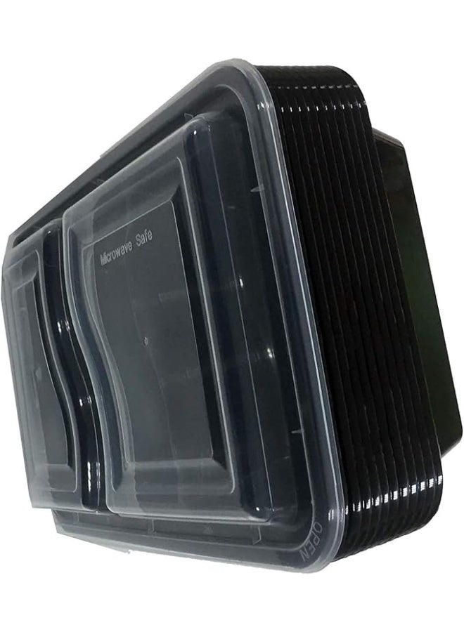 Lynacz Original 12 Pieces Disposable Microwave Container Rectangular - 2 Compartment - Image 4