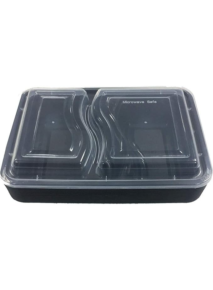 Lynacz Original 12 Pieces Disposable Microwave Container Rectangular - 2 Compartment - Image 2