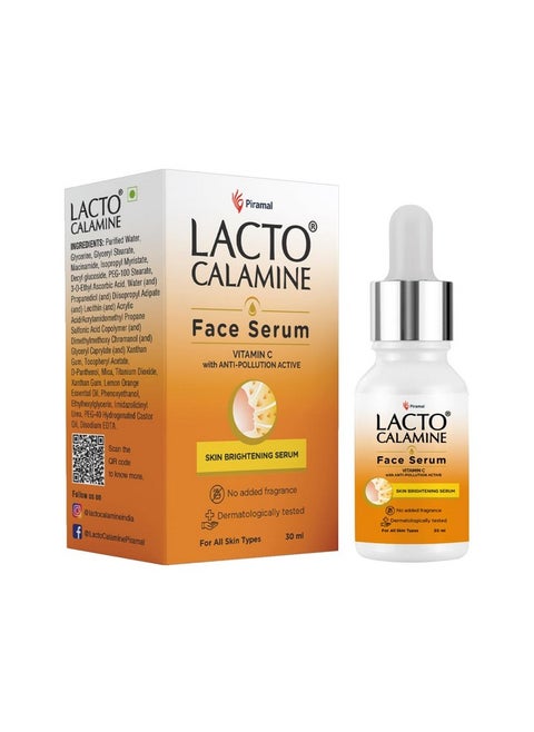 Vitamin C Face Serum With 98% Pure Vitamin C Complex | 30Ml | Glowing Skin With Niacinamide | Vitamin C Serum For Dark Spots Reduction & Moisturization | Pollushield, Vitamin E, B3 & B5