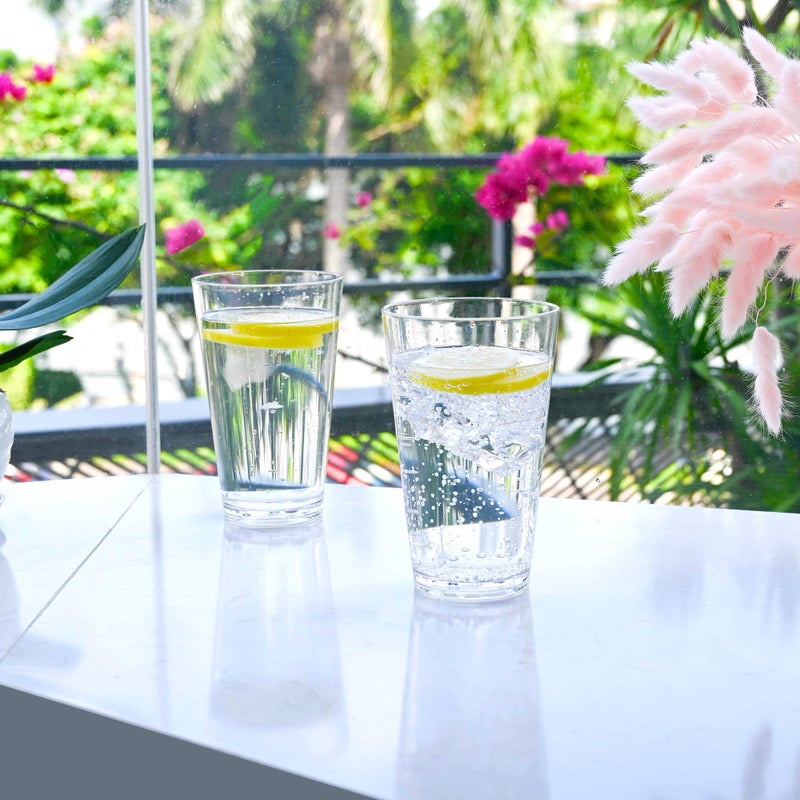 WEXINHAO Clear Drinking Glasses - Unbreakable Acrylic Glasses Drinkware 18 oz set of 6 - BPA Free Dishwasher Safe Reusable Plastic Cups for Kitchen Party Outdoor (Look Like Glass) - Image 4