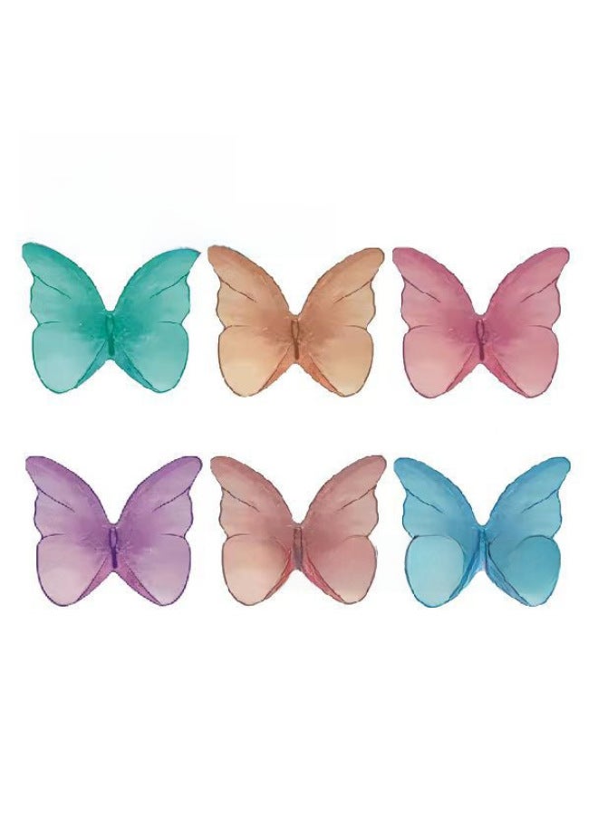 Exclusive Hot Sticky Rice Paper Decoration Butterfly Cake Decoration Waper Boxed Baking Decoration Cake Sticker-Color:Brightening Print-Specifications:Colorful Butterfly-Pink 48 - Image 4
