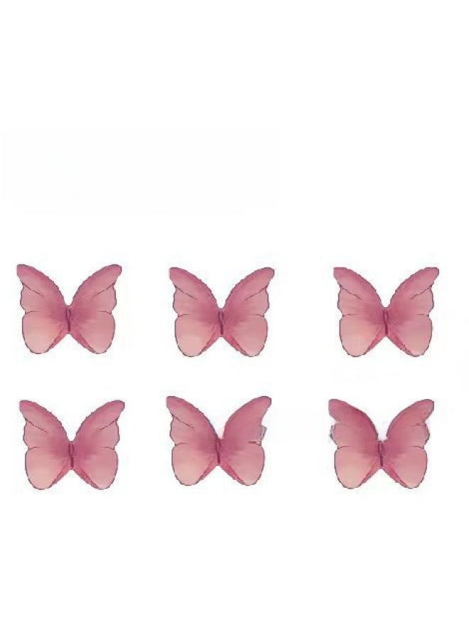 Exclusive Hot Sticky Rice Paper Decoration Butterfly Cake Decoration Waper Boxed Baking Decoration Cake Sticker-Color:Brightening Print-Specifications:Colorful Butterfly-Pink 48 - Image 5