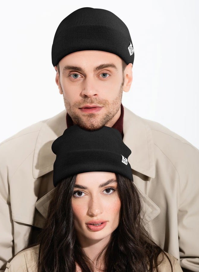 KUTTOR 3 Pack Satin Lined Beanie for Women Men Winter Slouchy Cap Adult Soft Knit Hat with Satin Lining One Size Fits Most, Black, Beige, Mocha, One size - Image 5
