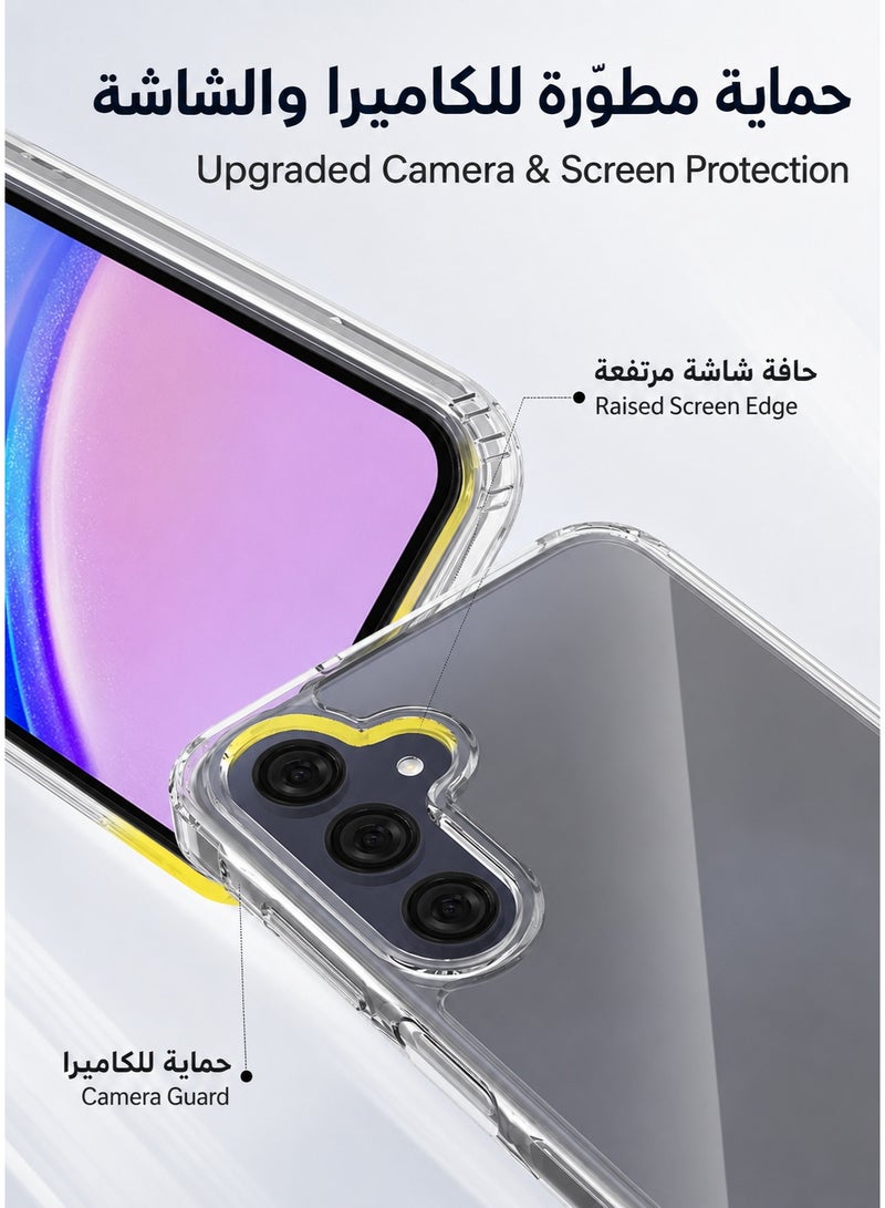 ORYXA Samsung Galaxy A16 Clear Case, 2-in-1 Slim TPU Cover with Screen Protector, Reinforced 4-Corner Shock-Absorption, Anti-Scratch Crystal Clear Bumper for Galaxy A16 5G/4G - Clear - Image 5