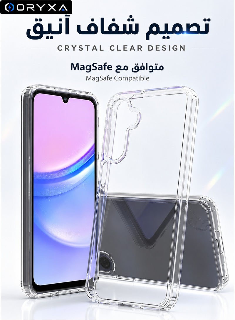 ORYXA Samsung Galaxy A16 Clear Case, 2-in-1 Slim TPU Cover with Screen Protector, Reinforced 4-Corner Shock-Absorption, Anti-Scratch Crystal Clear Bumper for Galaxy A16 5G/4G - Clear - Image 1