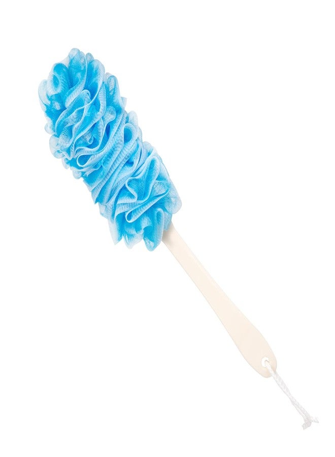 Arswin Lufa Back Scrubber for Shower, Anti-Slip Long Handle Bath Sponge Shower Brush, Soft Nylon Mesh Back Cleaner Washer, Loofah on a Stick Body Brush for Women&Men (Blue) - Image 1