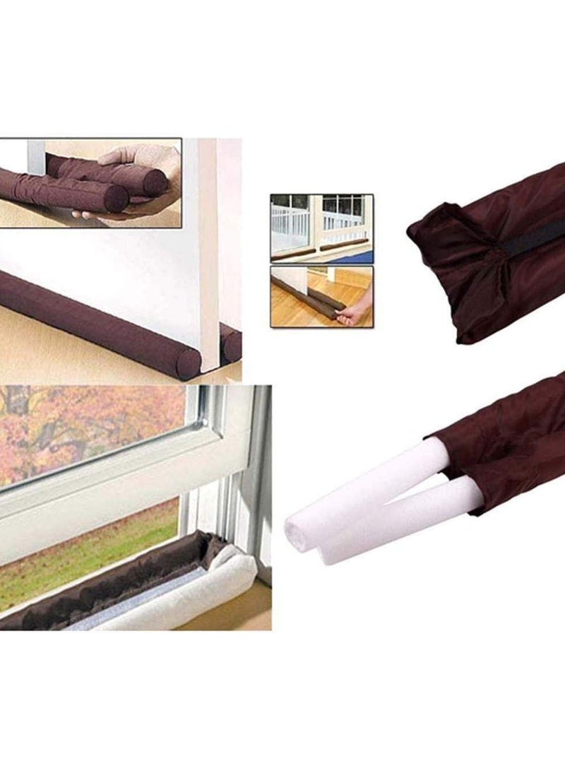 MAKS & CO. Door Bottom Sealing Strip Guard Effective Draft & Dust Protection Self-Adhesive for Easy Installation Brown Color, Stylish Design Adjustable Length, Fits Most Doors Pack of 1, Durable & Reliable - Image 4