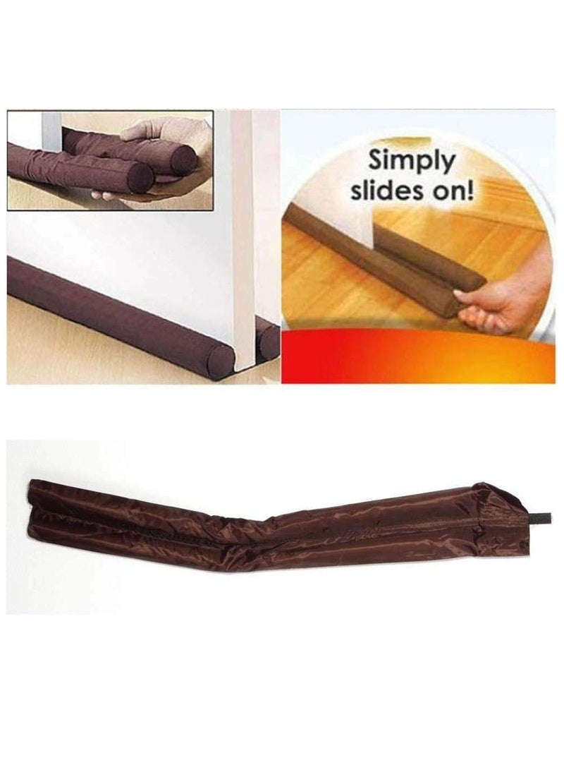 MAKS & CO. Door Bottom Sealing Strip Guard Effective Draft & Dust Protection Self-Adhesive for Easy Installation Brown Color, Stylish Design Adjustable Length, Fits Most Doors Pack of 1, Durable & Reliable - Image 5