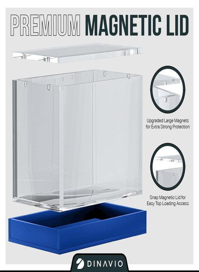 Dinavio Crafthouse PKMN Booster Box Case Acrylic Display - Booster Box Protector Case - 8mm + 5mm Acrylic 5x3mm Magnets - Compatible with PKMN Booster Boxes (Blue Base) - Image 3