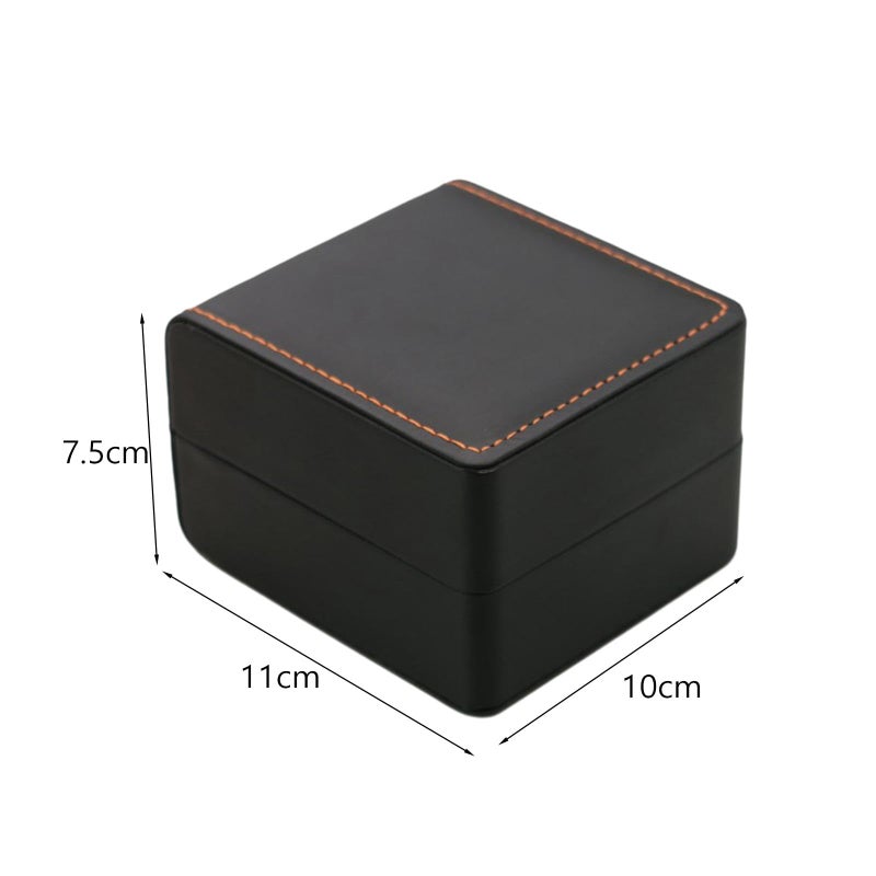 Black Watch Box Organizer with Jewelry Storage and Bracelet Holder Lightweight - Image 5