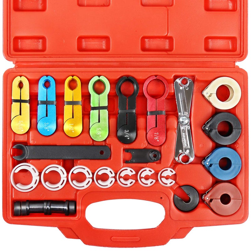 YSTOOL Master Quick Disconnect Tools 22PCS Kit for Automotive AC Line Fuel Hose and Transmission Oil Cooler Tube to Repair Fuel Pump Fuel Filter Compatible with GM Ford Dodge Mazda and Chrysler