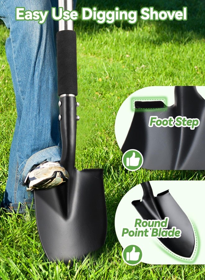 Feblomst Shovel, Small Shovels for Digging with D-Handle, Silver Garden Tools for Gardening - Image 4