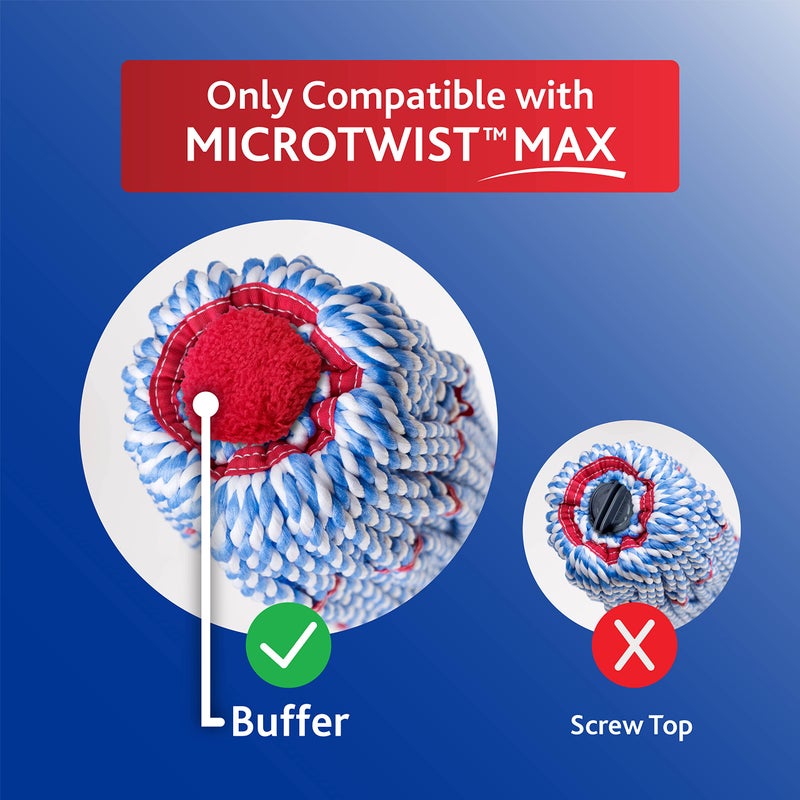 o cedar O-Cedar MicroTwist MAX Microfiber Twist Mop with 1 Extra Refill | Features Hands-Free Wringing | Extra Large 18-Inch Mop Head | Safe on All Floor Types - Image 5