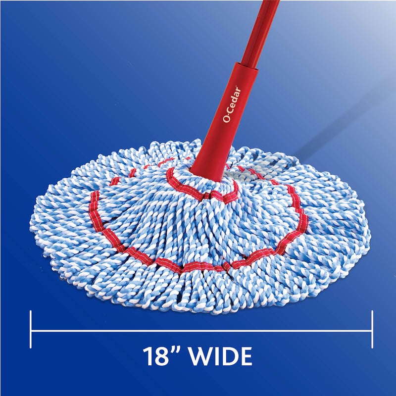 o cedar O-Cedar MicroTwist MAX Microfiber Twist Mop with 1 Extra Refill | Features Hands-Free Wringing | Extra Large 18-Inch Mop Head | Safe on All Floor Types - Image 4