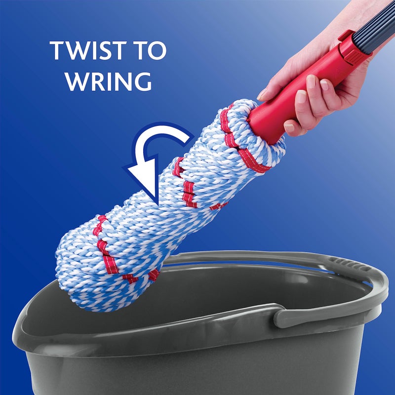 o cedar O-Cedar MicroTwist MAX Microfiber Twist Mop with 1 Extra Refill | Features Hands-Free Wringing | Extra Large 18-Inch Mop Head | Safe on All Floor Types - Image 3