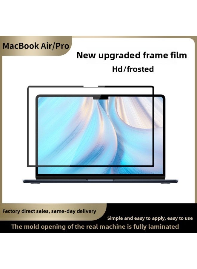 Suitable For MacBookPro14-inch Washable Frame Adhesive Screen Film Air13.6 HD Anti-glare Notebook Film-Color:Frame Glue HD Film 【bare Film】 Free Film Tools-Size:MacbookPro Touch13.3 【2016】】 - Image 1