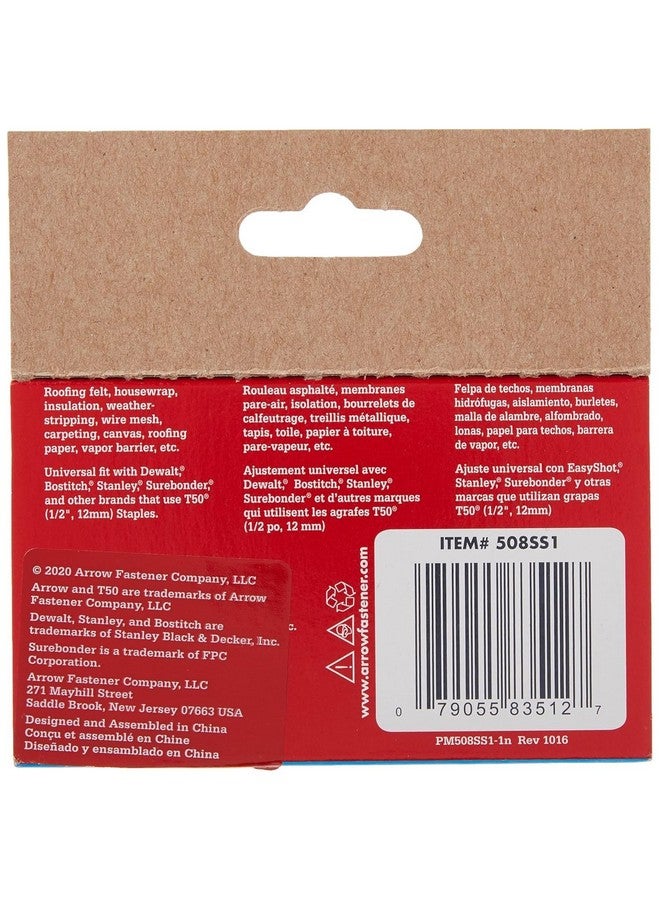 ارو مثبت 508Ss1 دبابيس T50 أصلية من الفولاذ المقاوم للصدأ مقاس 1/2 بوصة، عبوة من 3 قطع مكونة من 1000 دبوس - Image 2