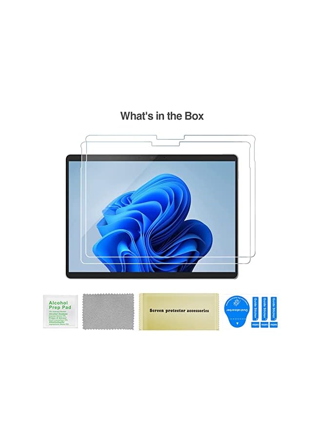 Procases 2 Pack Microsoft Surface Pro 8 / Surface Pro X 13 Inch Screen Protector, Ultra Thin Tempered Glass Screen Film Guard For 13.0 Inch Microsoft Surface Pro 8 Pro X 2021 Release - Image 5