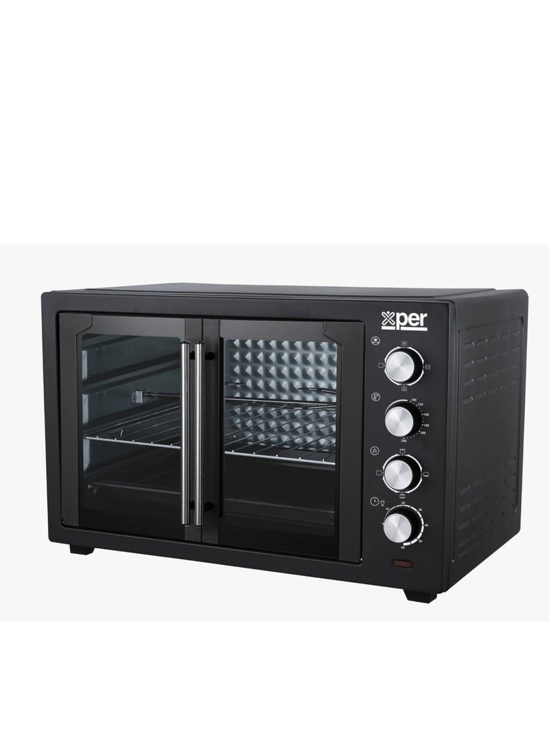 XPER Oven 60 Liters 2000 Watts Fan Double Door Black XPTO60L-24 - Image 1