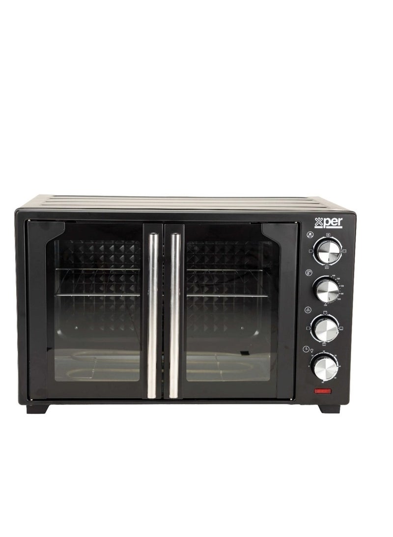 XPER Oven 60 Liters 2000 Watts Fan Double Door Black XPTO60L-24 - Image 2