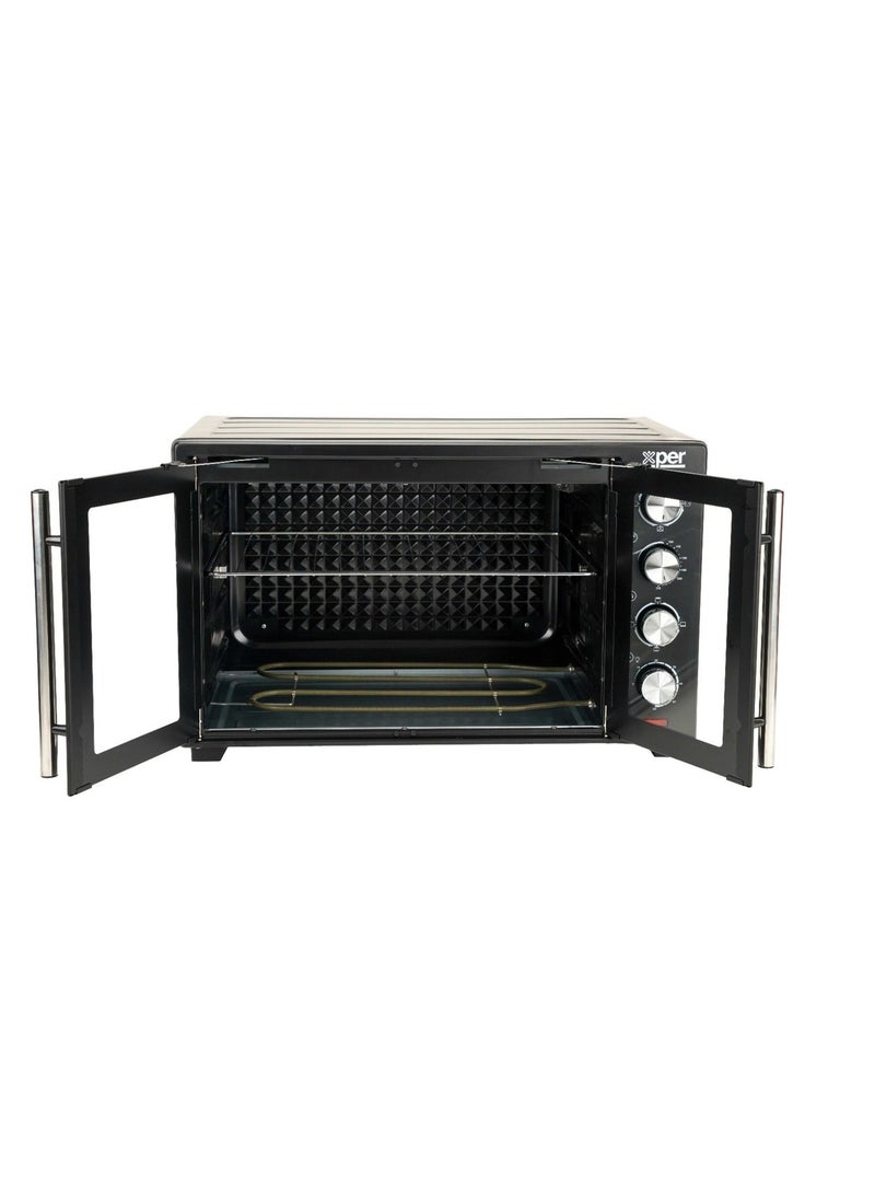 XPER Oven 60 Liters 2000 Watts Fan Double Door Black XPTO60L-24 - Image 3