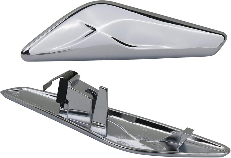 APPERFiT Front Fender Chrome Trim Finisher for Left Driver & Right Passenger Side Fender Compatible with BMW X3 F25 X4 F26 2011 2012 2013 2014 2015 2016 2017 Replaces 51117338569 51117338570 Multi-price design picks - Image 5