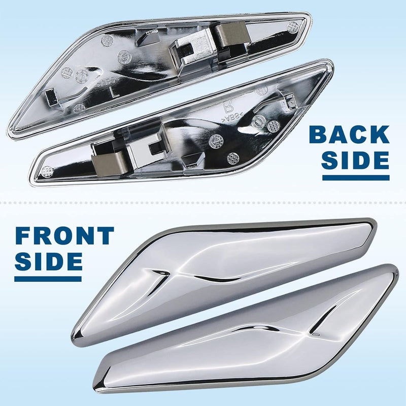 APPERFiT Front Fender Chrome Trim Finisher for Left Driver & Right Passenger Side Fender Compatible with BMW X3 F25 X4 F26 2011 2012 2013 2014 2015 2016 2017 Replaces 51117338569 51117338570 Multi-price design picks - Image 3