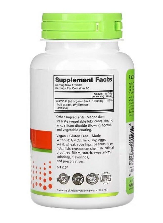 Nutribiotic Immunity Amla Vitamin C 1000 mg 60 Vegan Tablets - Image 2