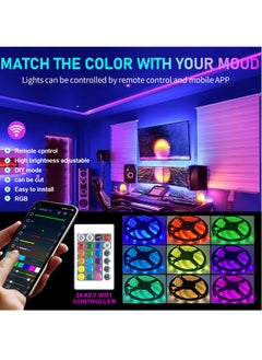 SKY-TOUCH 2 Pieces 5M Smart Bluetooth LED Strip Light RGB 10M Remote Control Colorful Lighting for Home Decoration  - Image 4