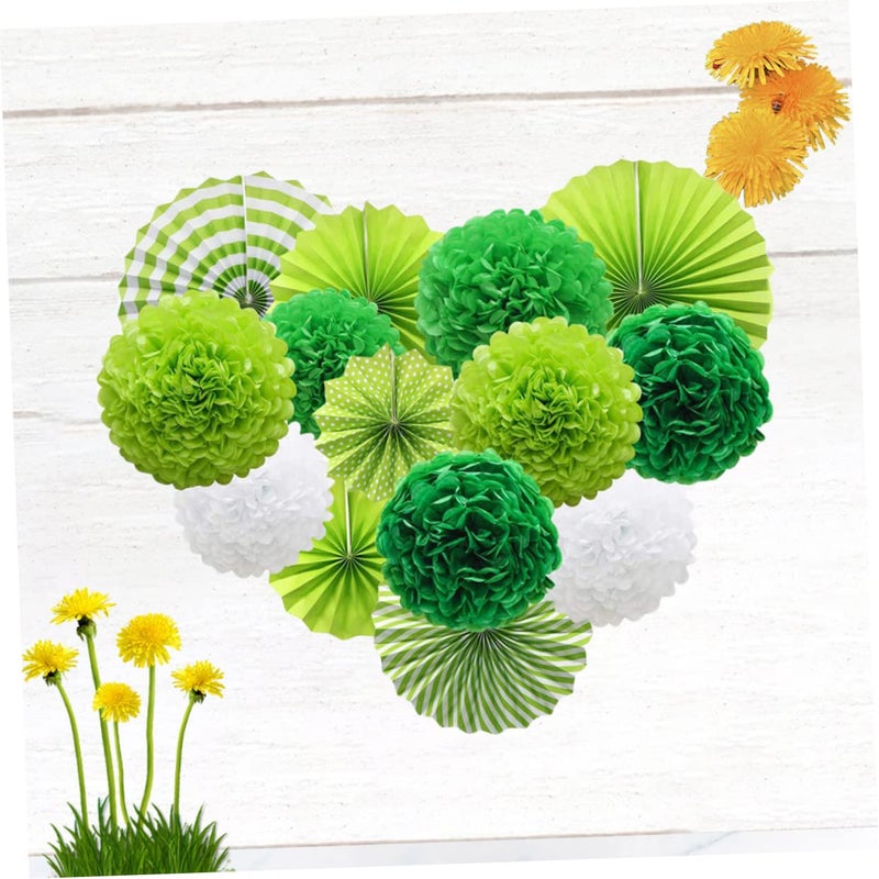 مروحة الزهرة الورقية الخضراء لتزيين حفلات ومناسبات عيد القديس باتريك وديكور المنزل - Image 5