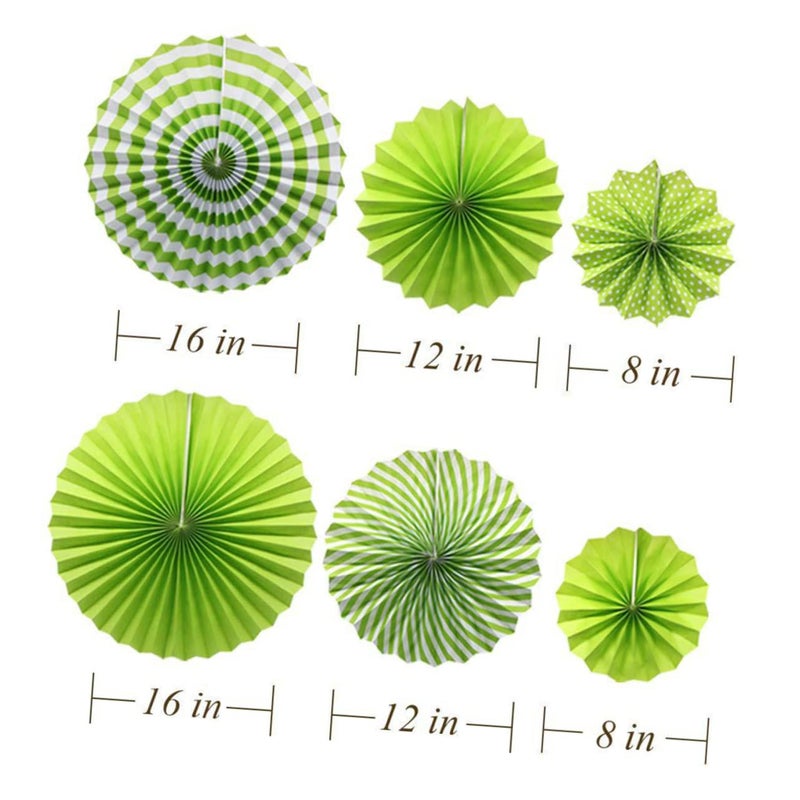 مروحة الزهرة الورقية الخضراء لتزيين حفلات ومناسبات عيد القديس باتريك وديكور المنزل - Image 3