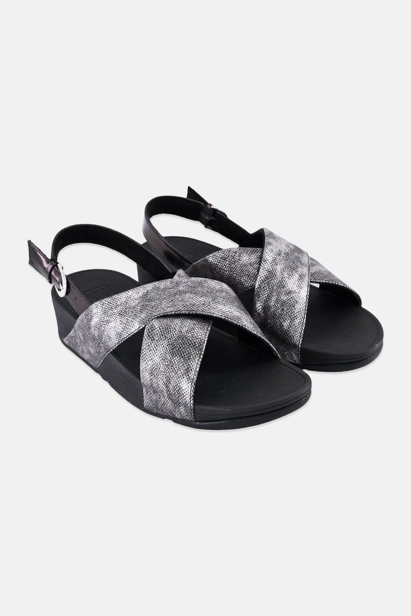 FitFlop Women Lulu Cross Adjustable Buckle Sandal, Grey  - Image 1