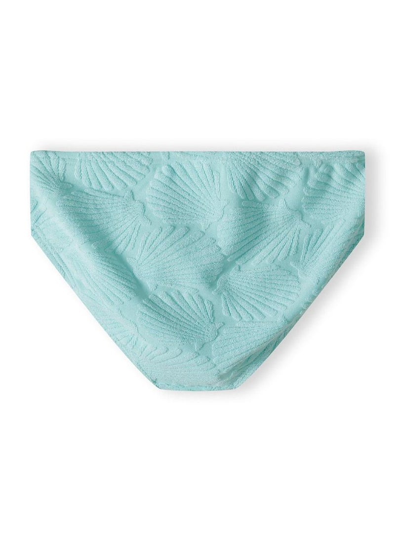MINOTI Girls' 2-Piece Textured Bikini – Mint Green with Shoulder Ruffles  - Image 5