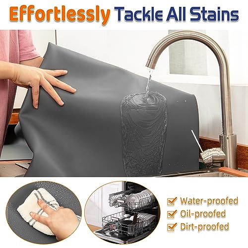 Warome Silicone Mat,78.7”x 23.6” Heat Resistant Mats for Countertop,Extra Large Countertop Protector Mat, Multi-functional Cuttable Kitchen Counter Mat, Silicone Mats for Kitchen Counter/Crafts- Grey - Image 5