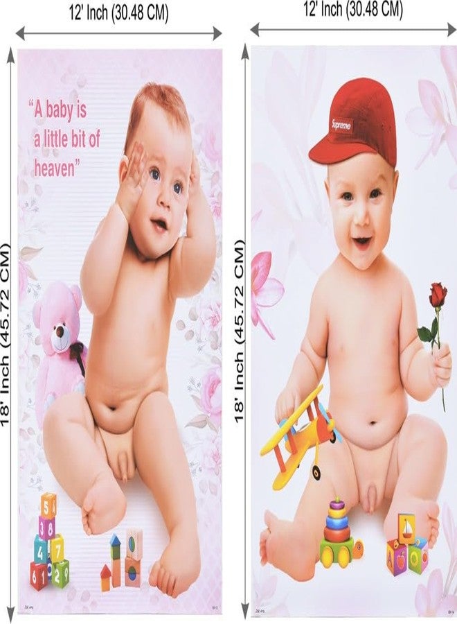 Eoi Marketing Combo Of 2 Beautiful Poster | Gloss Laminated Paper Printing | Baby Wall Poster & Scenery Wall Poster | Wall Painting (Unframed) (12 Inch X 18 Inch, Rolled) Paper Print - Image 2
