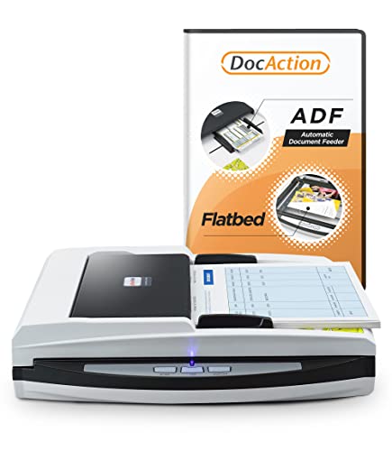 Plustek PL4080 High Speed Versatile Scanner Flatbed ADF All in one with 50 Sheet Document Feeder and A4 Size Flatbed scan Special Design Suit for Multi Folded documents - Image 1