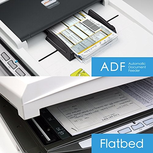 Plustek PL4080 High Speed Versatile Scanner Flatbed ADF All in one with 50 Sheet Document Feeder and A4 Size Flatbed scan Special Design Suit for Multi Folded documents - Image 3
