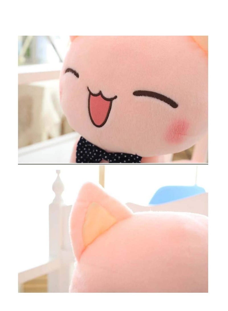 Plush Pillows, 11Inch Soft Cat Plush Toy Pink Stuffed Animals Plush Doll, Pink Cat Plushie, Kawaii Plush Toys for Kids - Image 2