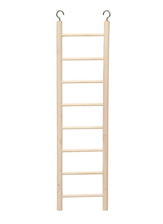 Sage Square Natural Wood Ladder for Birds, Playful Climbing Cage Hanging Ladder Toy to Decorate Bird Cage (36cm - 8 Steps)  - Image 2