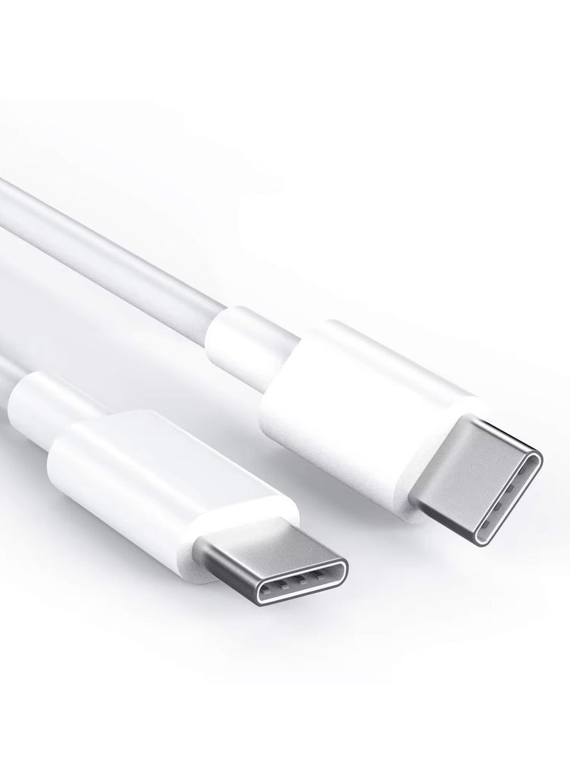 Power Flow USB C Cable 60W, USB-C to USB-C Cable 2 meter, USB C Charger Cable for iPhone 15, Mac Book Pro 2020, iPad Pro 2020, Switch, Samsung Galaxy S20 Plus S9 S8 Plus, Pixel, Laptops and lot more  - Image 1
