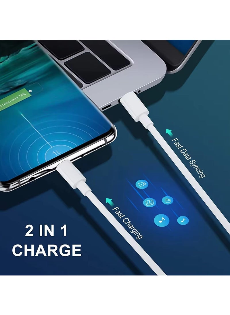 Power Flow USB C Cable 60W, USB-C to USB-C Cable 2 meter, USB C Charger Cable for iPhone 15, Mac Book Pro 2020, iPad Pro 2020, Switch, Samsung Galaxy S20 Plus S9 S8 Plus, Pixel, Laptops and lot more  - Image 2