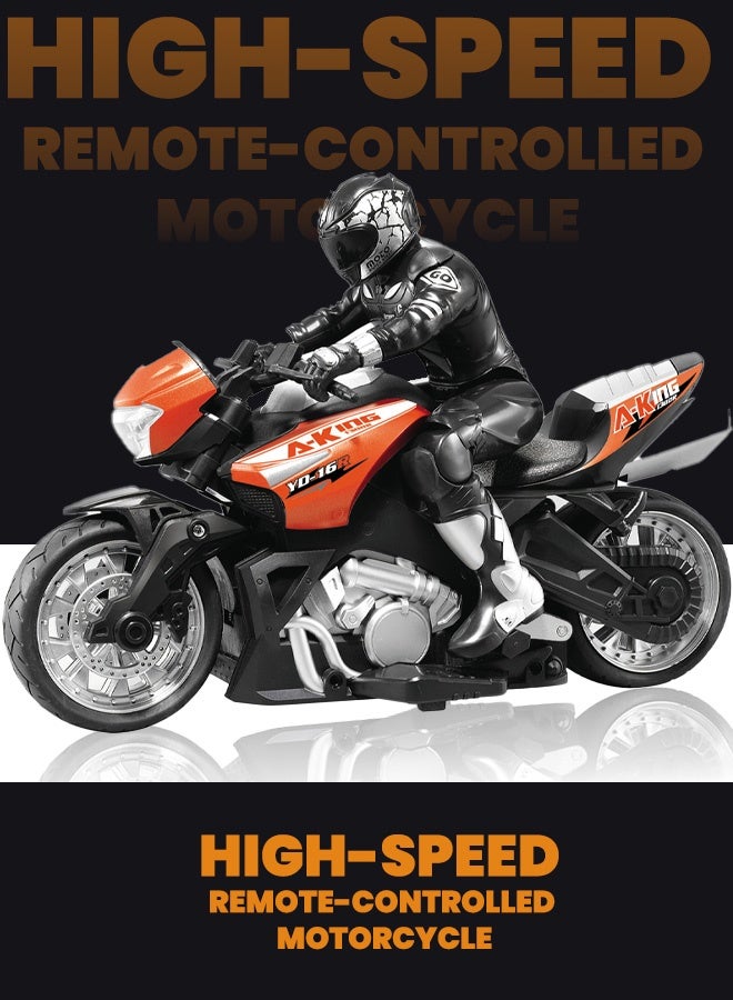 high speed toy motorbike with handle, Children's remote control motorcycle, birthday hobby remote control motorbike toys, equal scale reduction, suitable for 5-12 years old boys and girls racing toys  - Image 5