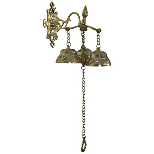 UD Antique Style Shopkeepers Triple Bell ~ Brass Store Doorbell - Image 3