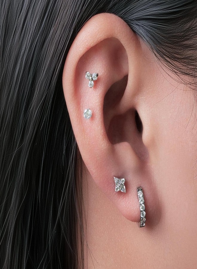 limerencia 20G Hypoallergenic Flat Back Push Pin Earring,Titanium Conch Nose Helix Tragus Piercing Jewelry for Women men,Implant Grade Threadless Press Fit Stud Earring(1pc) - Image 2
