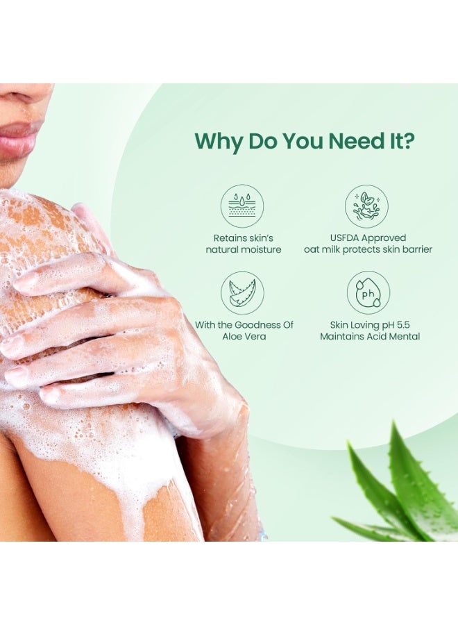 NMFe Moisturising Body Wash 450 ml with Aloevera and Oat milk for Daily Bathing - Image 4