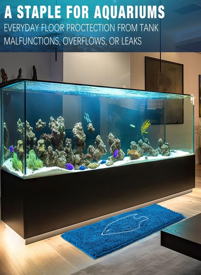 Drydiet Aquarium Mat, 20x36 Inch Large Fish Tank Cleaning Pad, Super Absorbent Chenille Sponge Pad, Protects Furniture from Water & Scratches, Decorative Floor Mat for Fish Hobbyists - Image 3