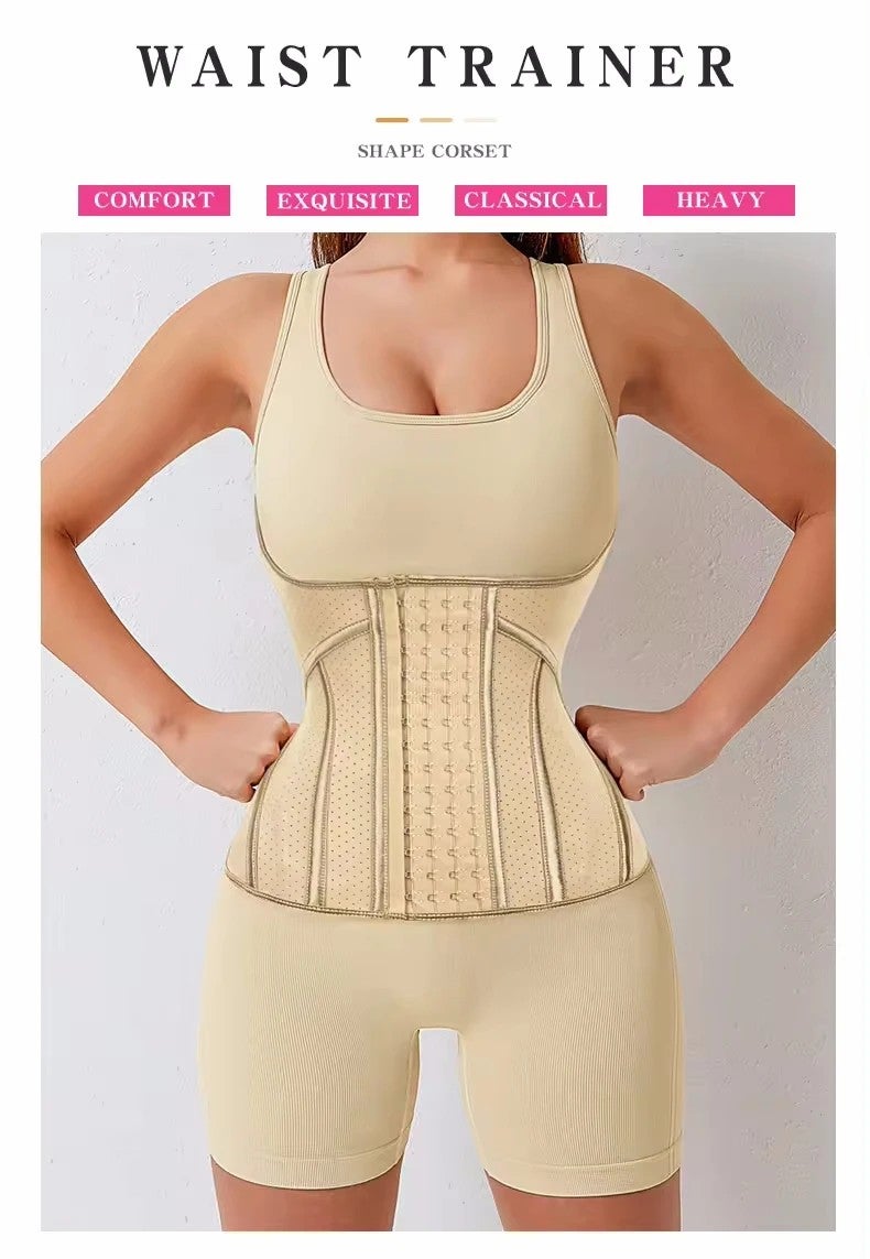 Bluejw New Latex Tummy Control Waist Trainer Korset - Waist Trimmers Slimming Sheath Flat Belly Girdle Body Shaper Corset for Women - Image 3